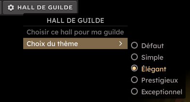 Apparences du hall de guilde