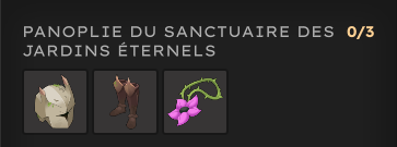 Panoplie du Sanctuaire des Jardins éternels